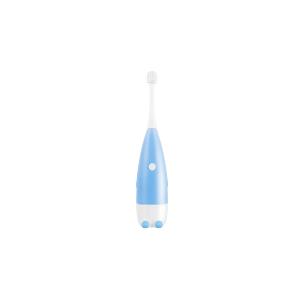 Janaya Fashion Household Baby Electric Toothbrush Cartoon Children Electric Soft Tooth Brush With 2 Brush Heads-Blue