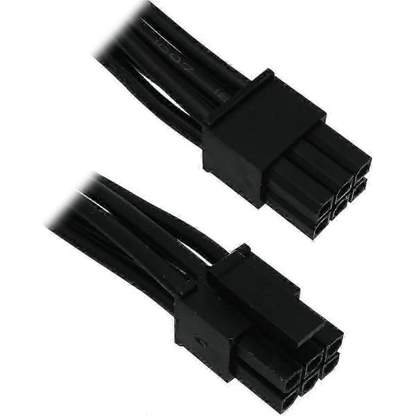 Mini 6-bens til 8-bens PCIe PCI-E grafikkort strømkabel til Pro Tower (pakke med 2) svart