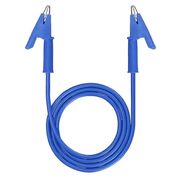 5 STK Dobbeltendede Krokodille Alligator Clips Test Ledningskabel med Isolator Clips