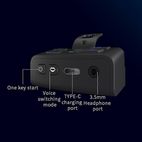 Game Controller Sound Card til Gamepad Audio Voice Changer Forstærker Adapter Hovedtelefon Konverter Tilbehør (Sort)