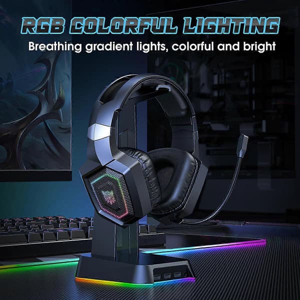 ONIKUMA GT806 Tri-modus Bluetooth 2.4G kablet E-sport spillhodesett Black