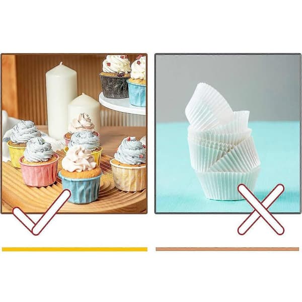 Papir Muffinforme, 150 Stykker Mini Cupcakeforme til Bryllup, Fødselsdag, Fest, Engangsbageforme i Pink style1158