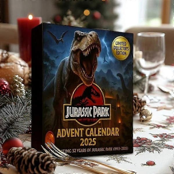 Jurassic Park 2025 Dinosaur Julekalender - 24 Dages Akryl Jule Nedtælling