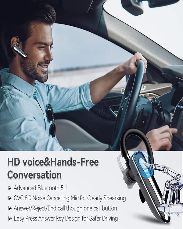 Bluetooth-hodesett med mikrofon håndfri