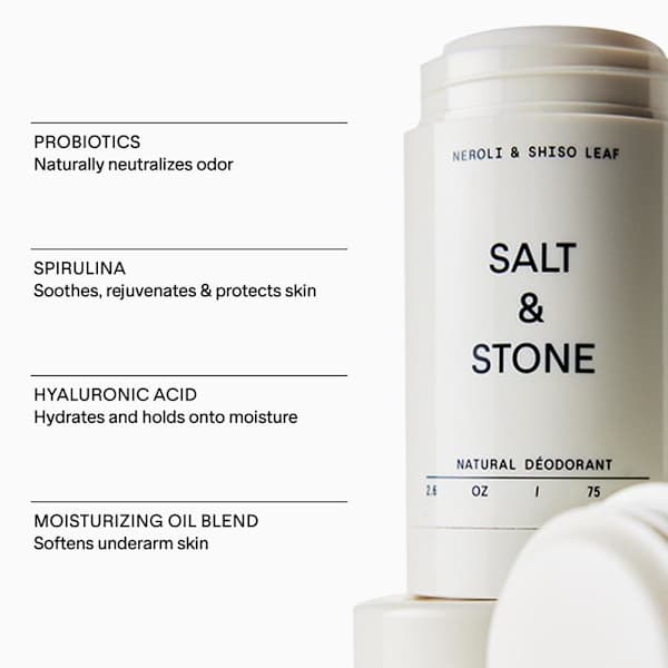 Salt # Stone Unisex Black Oud Ekstra Stærk Aluminiumfri Deodorant # V White 1pcs