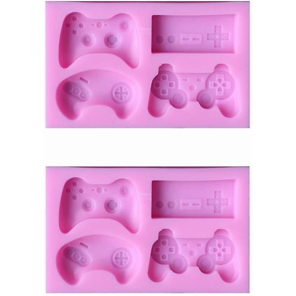 2 stk. Game Controller Form Chokoladeform Silikoneform til Cupcake Topper Dekoration DIY Bagning