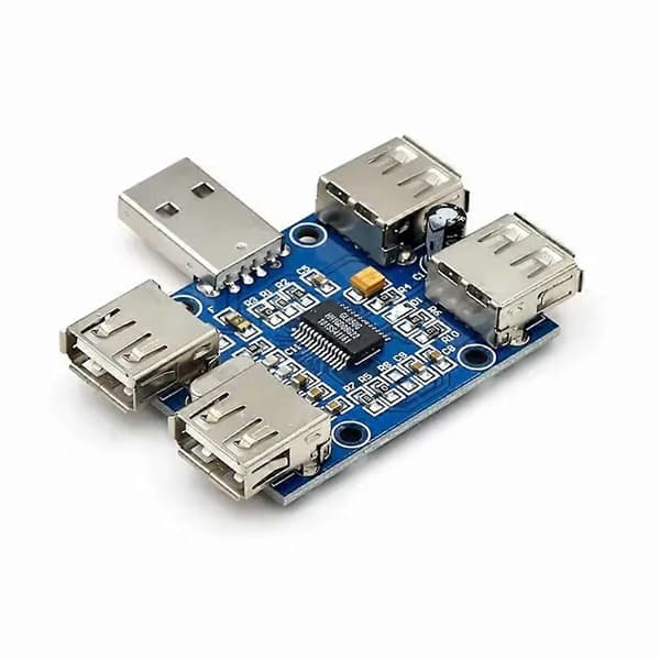 USB HUB USB2.0 Hub HUB 4-Port Controller USB-udvidelsesmodul GL850G-chip til USB-belysning og relaterede USB-enheder Blue