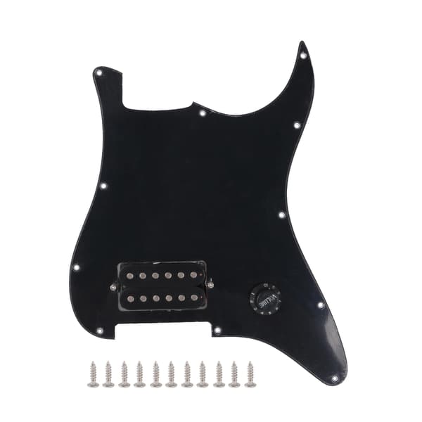 Ferdigmontert gitar-plekterbrett svart, med humbucker-bryter