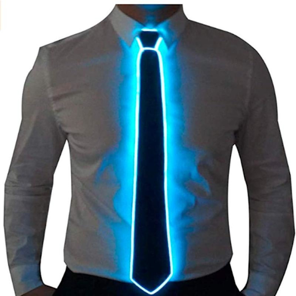 (Blå) LED-slips med lysende slips med glødende neon LED-slips LE