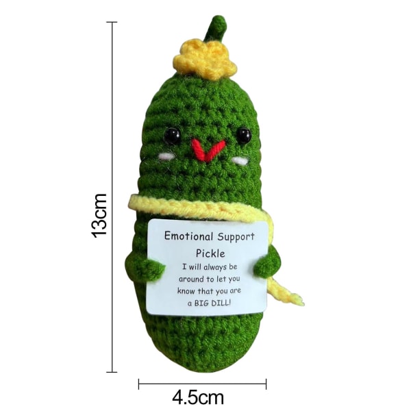 Virkad pickleleksak Känslomässigt stöd Positivt liv Handgjord stickning Grönsak Stress relief Komfortdocka Barn Vuxna Födelsedagspresent Tianyuhe