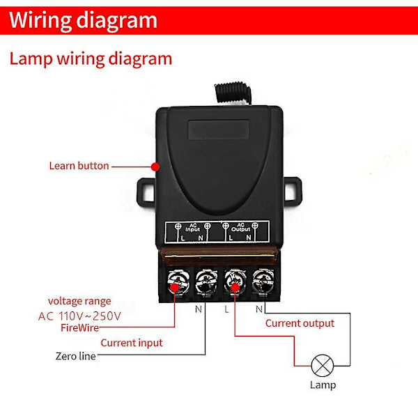 AC 220V 30A 1-kanavainen 433MHz langaton kaukosäädin kytkin RF-rele vastaanotin + päälle/pois-lähetin sähkölaitteille ja lampuille black