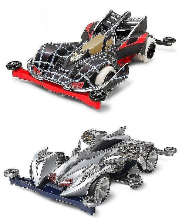 Sort Ares S2 Chassis Spider King Samlet Firehjulstrukket Model Firehjulstrukket Brødre Modificeret Racer Legetøjsbil