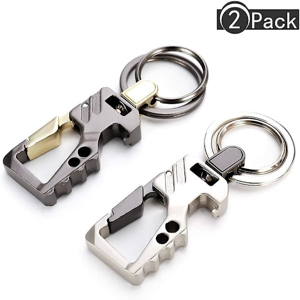 2-pack nyckelring karbinhake nyckelring metall mini karbinhake nyckelring för nycklar camping resor