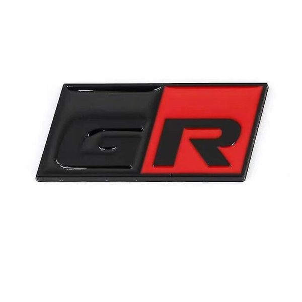3d metalllogo Gr Sport Badge Trunk Car Sticker For Toyota Rz Rc Rs Yaris Corolla Chr Harrier Camry Gr Sport Emblem Tilbehør GR red