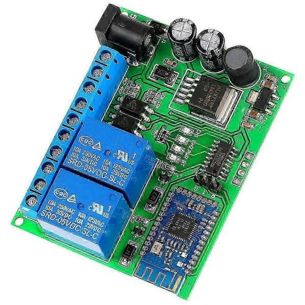 2-kanals Bluetooth-relé Trådløs fjernkontrollbryter LED-motor for iOS Android