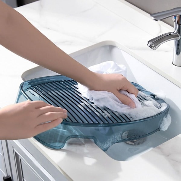 Käsi pyykkilauta Mini pyykkilauta SININEN grey