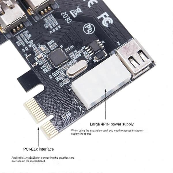 PCI-E 1X 1394 4-portars DV HD Video Capture Card Firewire-kort 800/400/200/100Mbps Stöder Hot-Swapping