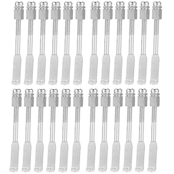 24 stk. Standard Banjo Kroge, justerbare Banjo Kroge Banjo Krog Holder Banjo Flade Kroge Dele Tilbehør Silver