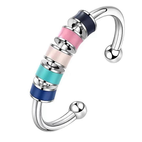 Til datter angst fidget ring meditationsring justerbar åbningsring Colorful One Size