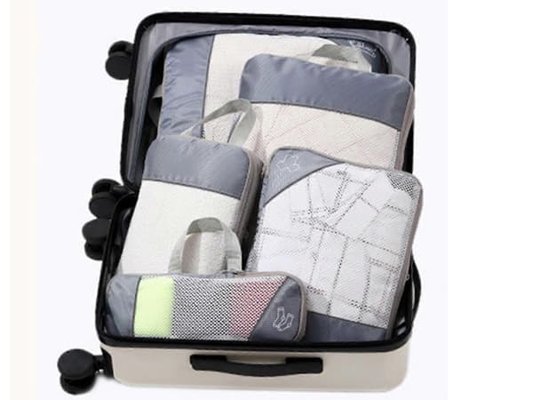 Ultimate 5-dels reisekompresjonspakkesett med glidelås Grey One Size