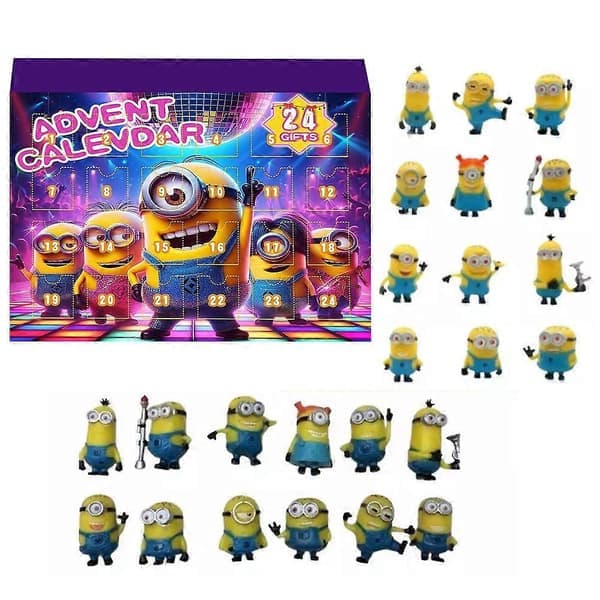 2025 Adventskalender Despicable Me Minions Figur Leksaker 24 Dagar Nedräkning Överraskningspresent