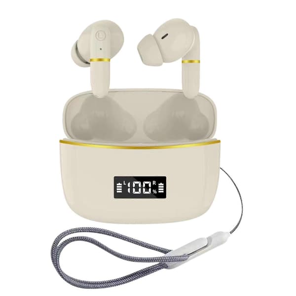Bluetooth-headset, kablet Bluetooth-headset, digitalt display, batterilevetid, Bluetooth 5.3 in-ear Bluetooth-headset
