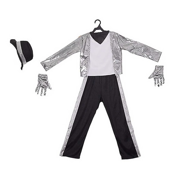 3-16 år Barn Tonåringar Michael Jackson Cosplay Kostym Performance Outfits Set Halloween Party Fancy Dress Presents-hao 3-5 Years