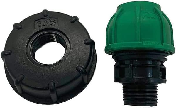IBC-adapter til Heilwiy lige rør S60x6 IBC-tankadapter, vandingsspecialist (32 mm)