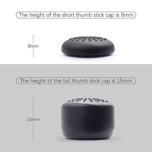 8 st PS5 Spelkontroll Tumgrepp Joystick Extra Hög Skydd