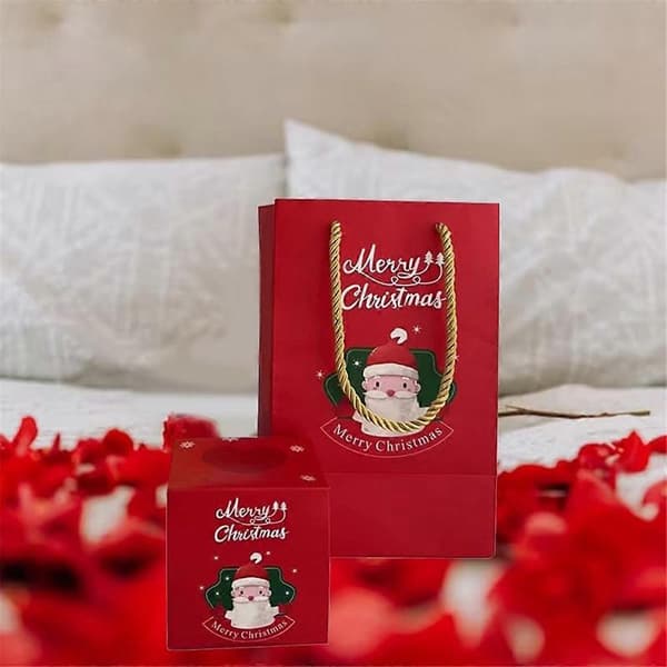 Röd Överraskningspresentask God Jul Överraskningspresentaskar för Pengar och Födelsedag - Upp Presentask (16 B) Red