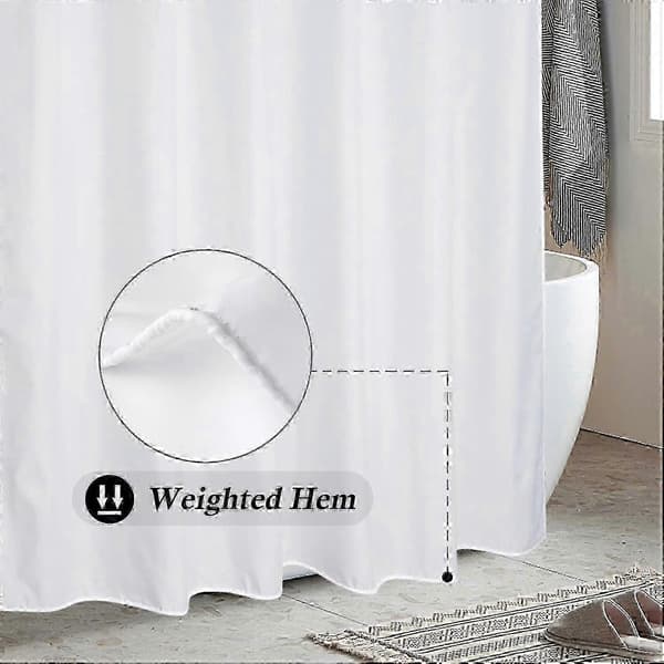 Extra breda duschdraperier 240 x 180 cm fall/95\"x 72\", mögelresistent mögelbeständig duschdraperifoder vattenavvisande, vit 2025