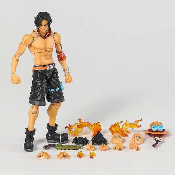 MH Variable Action Heroes One Piece Portgas D Ace Monkey D Luffy Roronoa Zoro Actionfigur Model Legetøj Gave Samling Figur Luffy