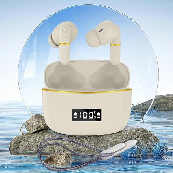 Bluetooth-headset, kablet Bluetooth-headset, digitalt display, batterilevetid, Bluetooth 5.3 in-ear Bluetooth-headset