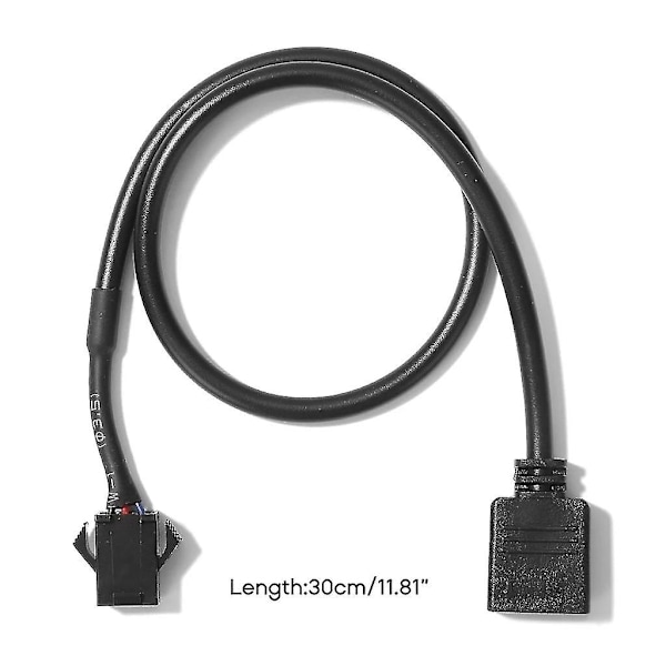 30 cm 5 V 3-stifts/12 V 4-stifts RGB-adapter för dator LED-ljusremsa förlängningskabel 3Pin male