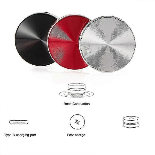 25-26 Bærbar Kompatibel Knogleledningshøjttaler Stereolyd, Bluetooth-højttaler (Sort) Red