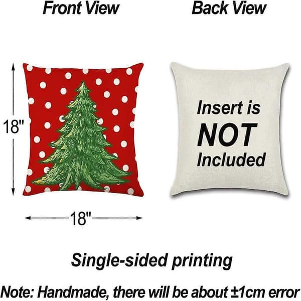Juleputetrekk 45x45 cm Sett med 4