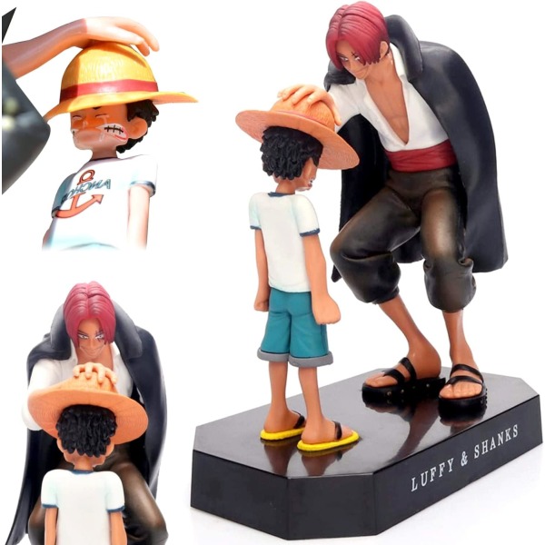 Anime One Piece Four Emperors Shanks Childhood stråhat Luffy PVC Action Figur, Anime Figur Model, Anime Action Figurer Legetøj