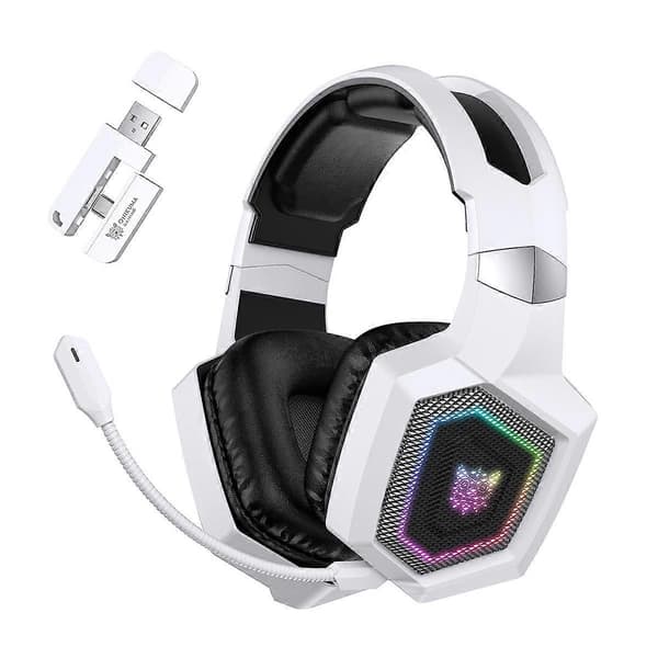 ONIKUMA GT806 Tri-modus Bluetooth 2.4G kablet E-sport spillhodesett White