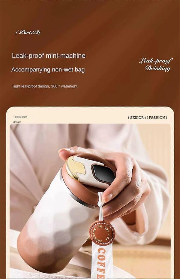 Smart Termosflaske Vann Digital LED Temperatur Kaffekrus Kopp S...