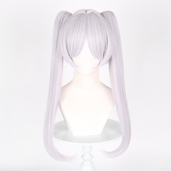 Anime Sousou No Frieren Beyond Journey's End Elf Friend Wig Silver Long Clip Double Braid Party Hair