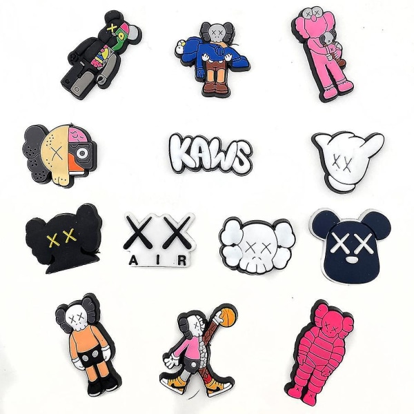 18 stk Kaws Shoe Charms Skodekoration Til Croc Clog Sandaler Diy Armbånd Armbånd Tilbehør Til Børn Drenge Piger Mænd Kvinder Fødselsdagsgaver