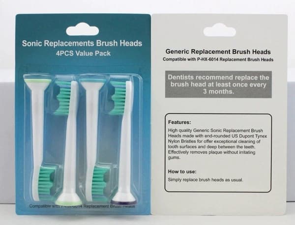4-pak Philips-P-HX-6014 Tandbørstehoveder Vit white
