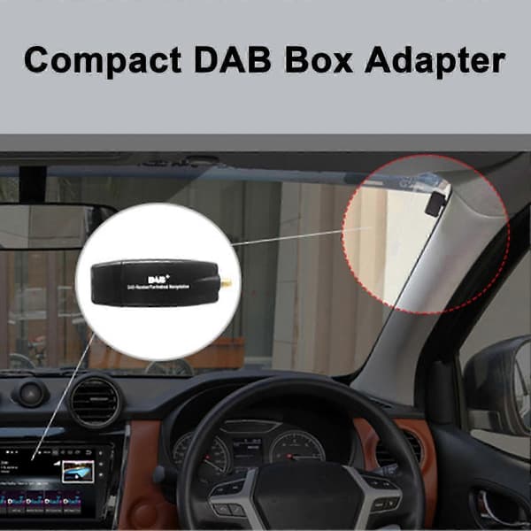 Universal DAB-box för bil med full frekvenstäckning Svart