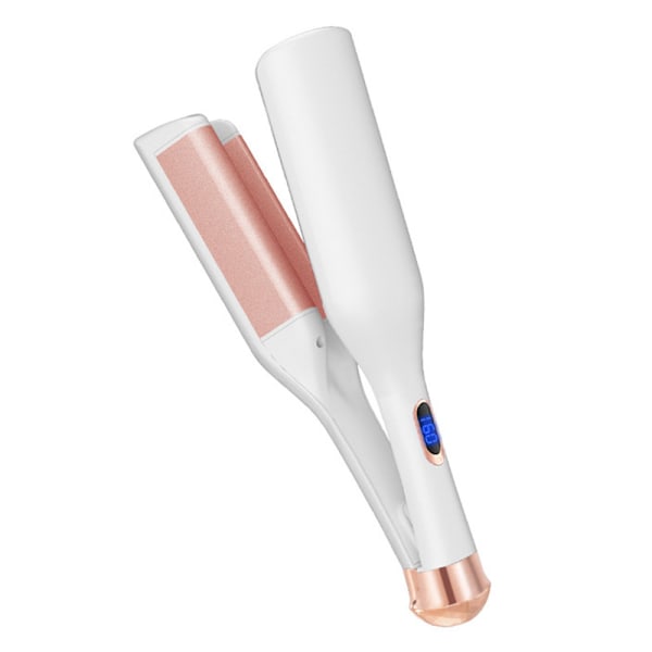 Hårkrølltang 32mm dyp V-form rask oppvarming krølltang for hjemmebruk CN-kontakt 220V Hvit 0.6