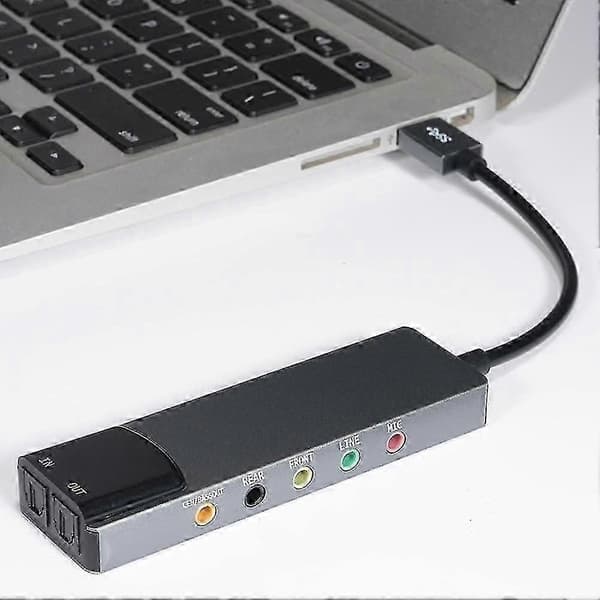 Ljudkort 7.1 5.1 Kanal Externt Ljudkort SPDIF Optiskt för PC Dator