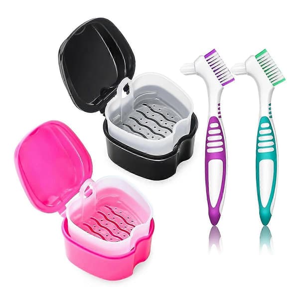New hot-selling goods 2026-2027 Denture Bath Case Cup Holder Cleaner Container False Teeth