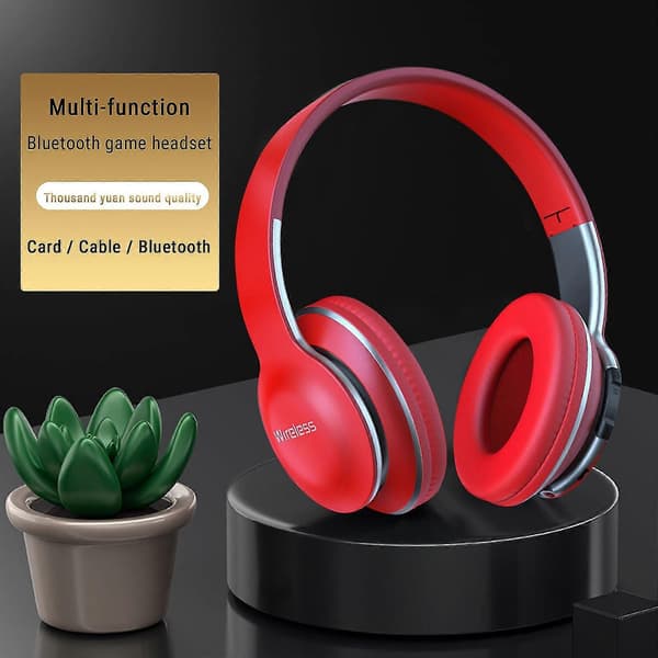 Högkvalitativt och hantverksmässigt Bluetooth-headset Trådlöst samtalsheadset Subwoofer Live 5.0 Bluetooth-headset Red