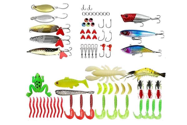 Fiskegrejssæt Lokkemad Tilbehør til Bas, Ørred, Laks - Lilla Purple One Size