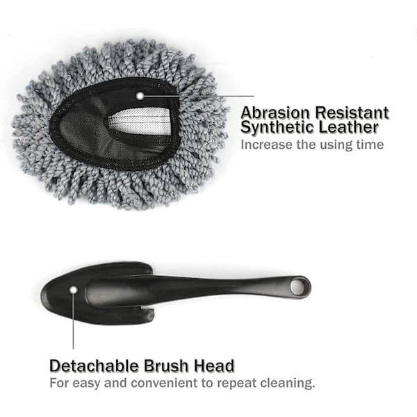WABJTAM 2-pack Mini Microfiber Car Dashboard Dust Brush, Multi-function Car Cleaning Brush, Car Interior Exterior Accessories, Car Cleaning and ...