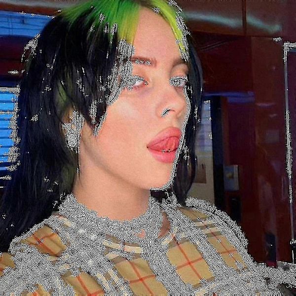Billie Eilish Dam Halsband Silverhänge, berlocker